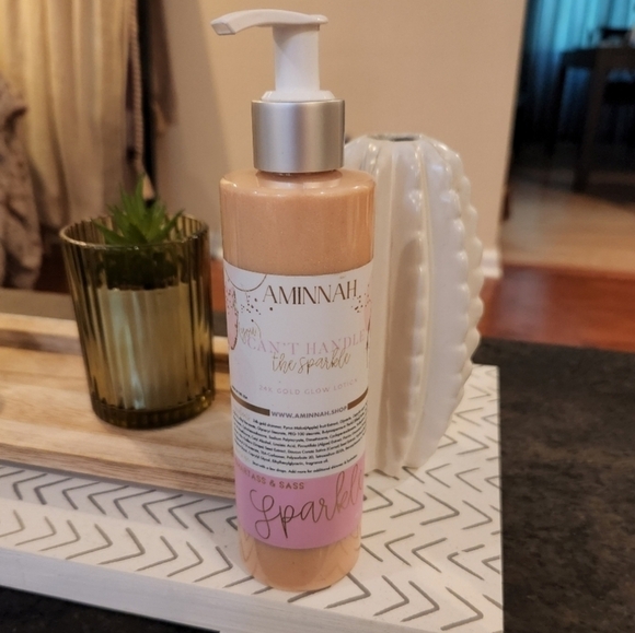 Aminnah AMNH 24K Gold Glow Body Lotion Smartass & Sass Sparkle - Picture 2 of 6